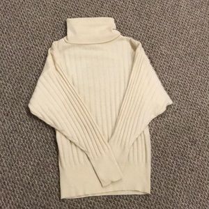 Lambs wool and angora knit sweater turtleneck